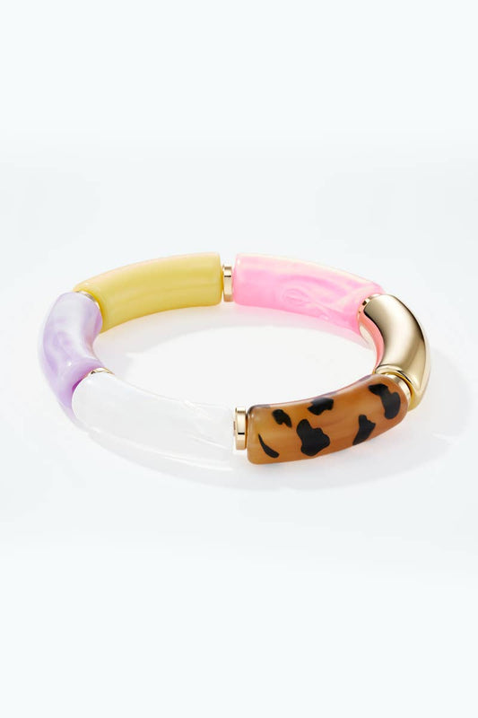 Gekleurde elastische armband: Paars